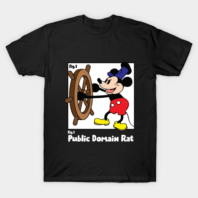 Steamboat Willie Public Domain T-Shirt by dimanch